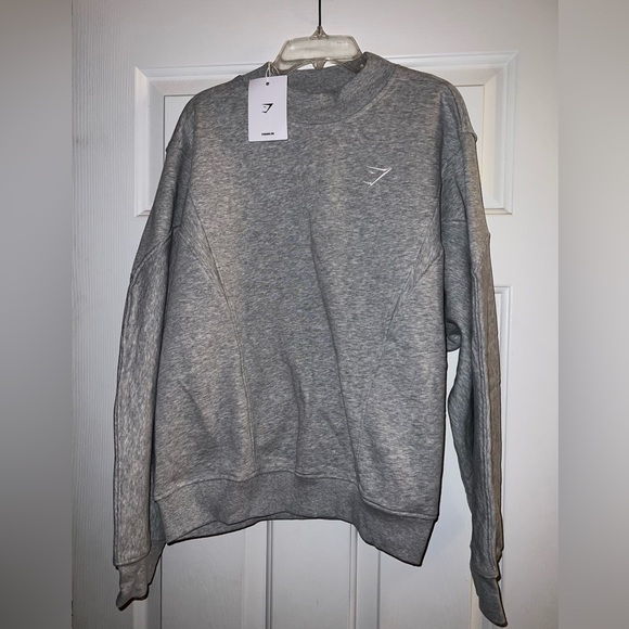 Gymshark Rest Day Cotton Contour Pullover in Gray Size Medium New with tag - Picture 4 of 10